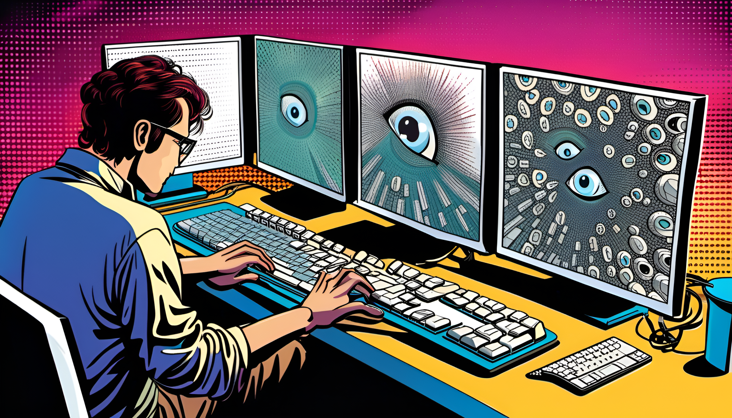 AI watch user entering prompts - Imaged by DNA - dreamt up by AI DreamStudio.ai