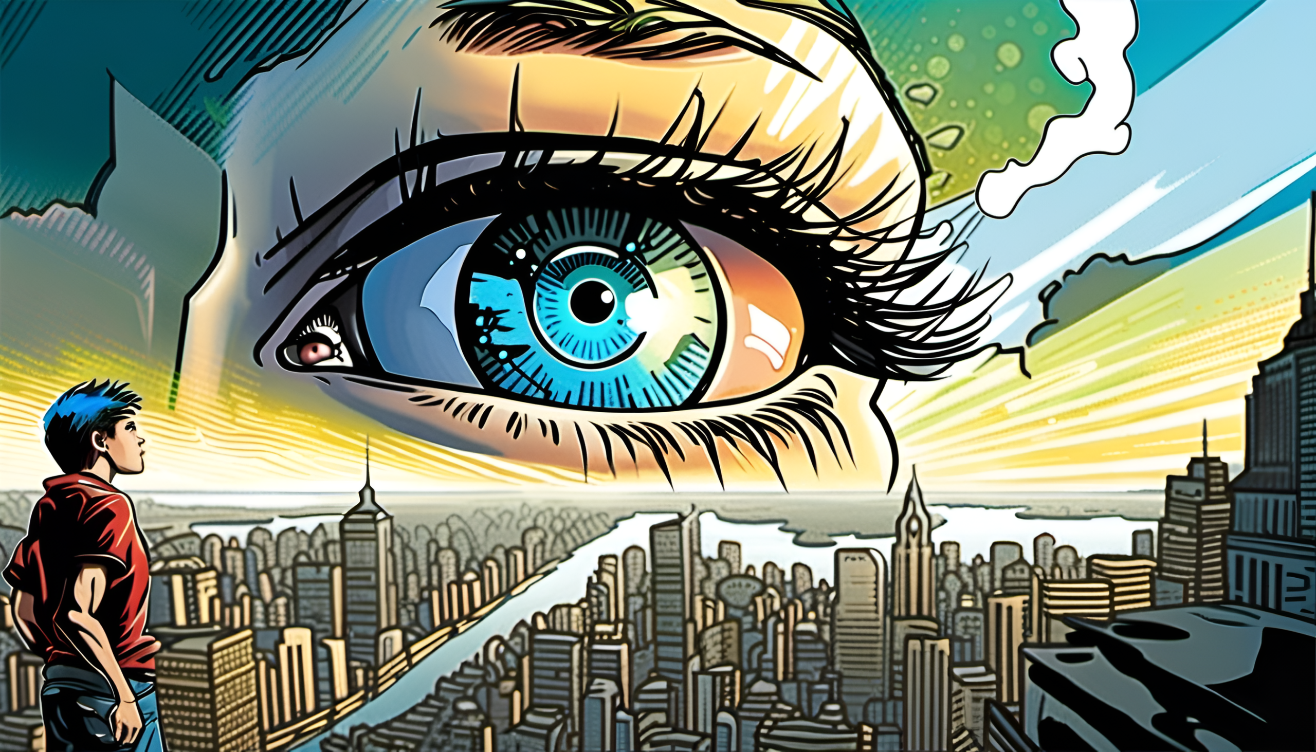 AI eye in the sky - imagined by my DNA and created by AI